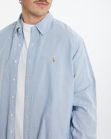 Vintage 90s Polo Ralph Lauren Chambray Button Up Shirt <br>XXL