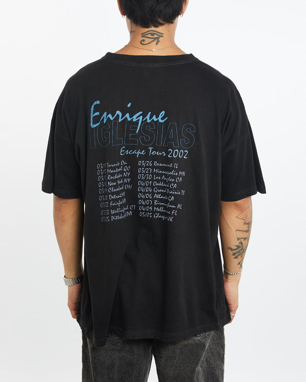 Vintage Enrique Iglesias 2002 Tour Music Tee <br>XL , The Real Deal , newtown, sydney, australia, thrift store, opshop, preloved, secondhand, sustainable, retro, antique, 70s, 80s, 90s, 2000s, 00s, fashion, clothing, streetwear, trendy, garment, style, boutique, store, shop, archive, sale, cheap, best, top