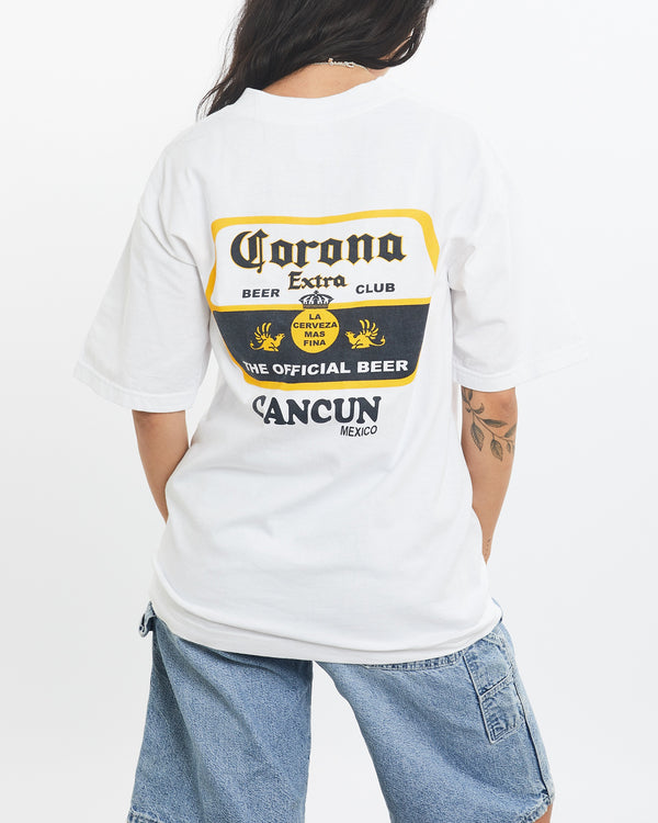 Vintage 90s Corona Beer Tee <br>S , The Real Deal , newtown, sydney, australia, thrift store, opshop, preloved, secondhand, sustainable, retro, antique, 70s, 80s, 90s, 2000s, 00s, fashion, clothing, streetwear, trendy, garment, style, boutique, store, shop, archive, sale, cheap, best, top