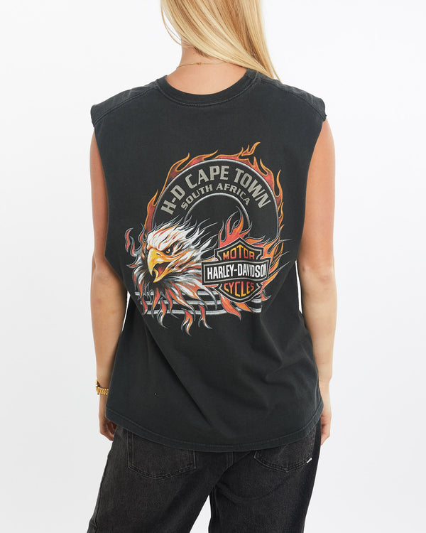 Vintage, Harley, Davidson, Tank, The Real Deal, size medium, colour Black, newtown, sydney, australia, thrift store, opshop, preloved, secondhand, sustainable, retro, antique, 70s, 80s, 90s, 2000s, 00s, fashion, clothing, streetwear, trendy, garment, style, boutique, store, shop, archive, sale, cheap, best, top, T-Shirts