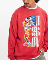 Vintage 90s Disney Mickey Mouse USA Sweatshirt <br>L , The Real Deal , newtown, sydney, australia, thrift store, opshop, preloved, secondhand, sustainable, retro, antique, 70s, 80s, 90s, 2000s, 00s, fashion, clothing, streetwear, trendy, garment, style, boutique, store, shop, archive, sale, cheap, best, top