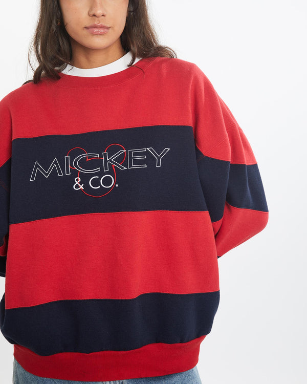 Vintage, 90s, Disney, Mickey, Mouse, Sweatshirt, The Real Deal, size small, colour Multicolour, newtown, sydney, australia, thrift store, opshop, preloved, secondhand, sustainable, retro, antique, 70s, 80s, 90s, 2000s, 00s, fashion, clothing, streetwear, trendy, garment, style, boutique, store, shop, archive, sale, cheap, best, top, Sweats and hoodies