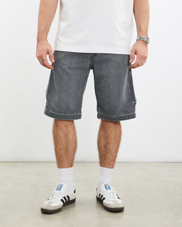 Vintage, Levi's, Denim, Carpenter, Shorts, The Real Deal, size 33", colour Grey, newtown, sydney, australia, thrift store, opshop, preloved, secondhand, sustainable, retro, antique, 70s, 80s, 90s, 2000s, 00s, fashion, clothing, streetwear, trendy, garment, style, boutique, store, shop, archive, sale, cheap, best, top, Shorts