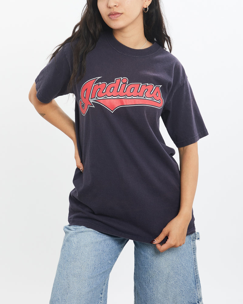 Vintage 90s MLB Cleveland Indians Tee <br>XS , The Real Deal , newtown, sydney, australia, thrift store, opshop, preloved, secondhand, sustainable, retro, antique, 70s, 80s, 90s, 2000s, 00s, fashion, clothing, streetwear, trendy, garment, style, boutique, store, shop, archive, sale, cheap, best, top