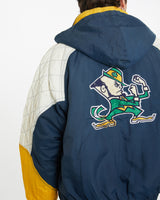 Vintage 90s Starter NCAA Notre Dame Fighting Irish Jacket <br>XL , The Real Deal , newtown, sydney, australia, thrift store, opshop, preloved, secondhand, sustainable, retro, antique, 70s, 80s, 90s, 2000s, 00s, fashion, clothing, streetwear, trendy, garment, style, boutique, store, shop, archive, sale, cheap, best, top