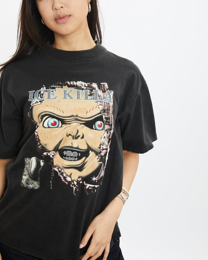 Vintage Chucky 'Ice Killer' Tee <br>S , The Real Deal , newtown, sydney, australia, thrift store, opshop, preloved, secondhand, sustainable, retro, antique, 70s, 80s, 90s, 2000s, 00s, fashion, clothing, streetwear, trendy, garment, style, boutique, store, shop, archive, sale, cheap, best, top