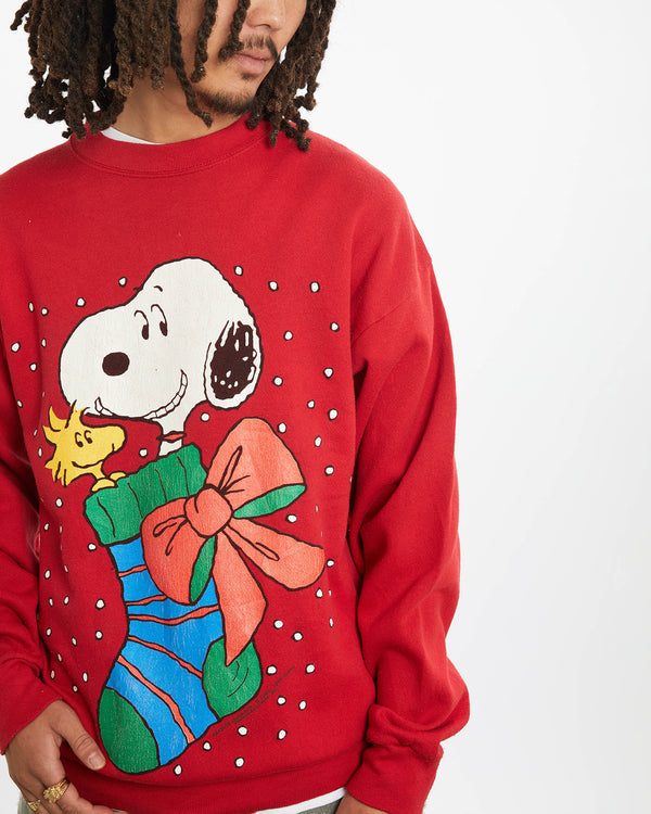 Vintage 90s Snoopy Christmas Sweatshirt <br>L