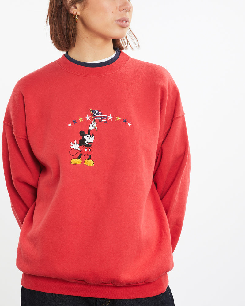 Vintage 90s Disney Mickey Mouse Sweatshirt <br>M , The Real Deal , newtown, sydney, australia, thrift store, opshop, preloved, secondhand, sustainable, retro, antique, 70s, 80s, 90s, 2000s, 00s, fashion, clothing, streetwear, trendy, garment, style, boutique, store, shop, archive, sale, cheap, best, top