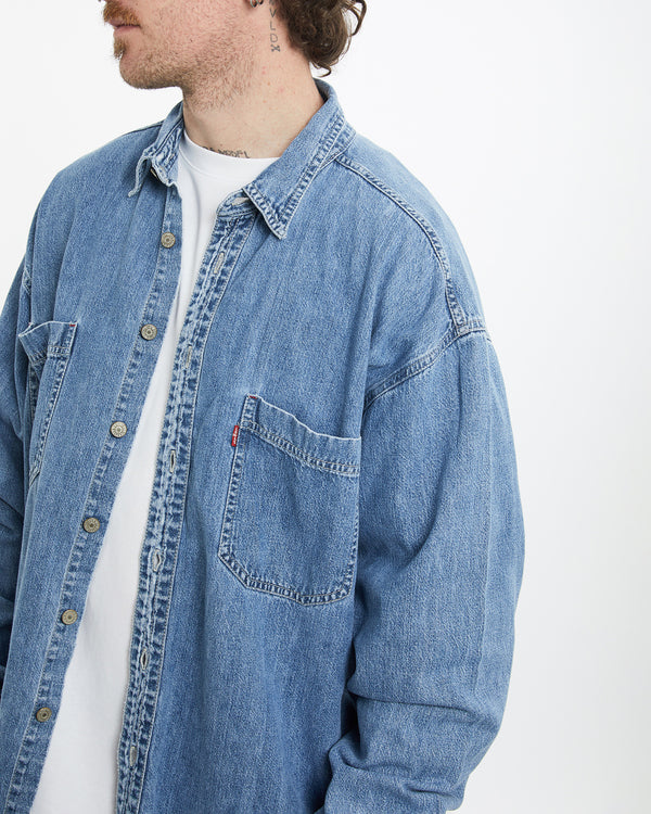 Vintage 90s Levi's Denim Button Up Shirt <br>L , The Real Deal , newtown, sydney, australia, thrift store, opshop, preloved, secondhand, sustainable, retro, antique, 70s, 80s, 90s, 2000s, 00s, fashion, clothing, streetwear, trendy, garment, style, boutique, store, shop, archive, sale, cheap, best, top