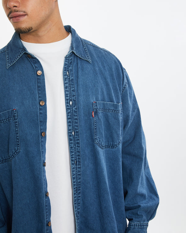 Vintage 90s Levi's Denim Button Up Shirt <br>XL , The Real Deal , newtown, sydney, australia, thrift store, opshop, preloved, secondhand, sustainable, retro, antique, 70s, 80s, 90s, 2000s, 00s, fashion, clothing, streetwear, trendy, garment, style, boutique, store, shop, archive, sale, cheap, best, top