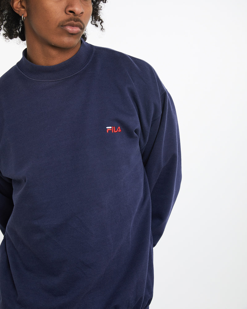 Vintage 90s Fila Sweatshirt <br>L , The Real Deal , newtown, sydney, australia, thrift store, opshop, preloved, secondhand, sustainable, retro, antique, 70s, 80s, 90s, 2000s, 00s, fashion, clothing, streetwear, trendy, garment, style, boutique, store, shop, archive, sale, cheap, best, top