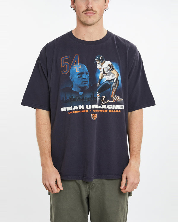 Vintage NFL Chicago Bears 'Brian Urlacher' Tee <br>XL , The Real Deal , newtown, sydney, australia, thrift store, opshop, preloved, secondhand, sustainable, retro, antique, 70s, 80s, 90s, 2000s, 00s, fashion, clothing, streetwear, trendy, garment, style, boutique, store, shop, archive, sale, cheap, best, top