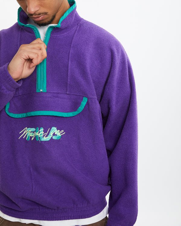 Vintage 90s Fila Quarter Zip Fleece Sweatshirt <br>M