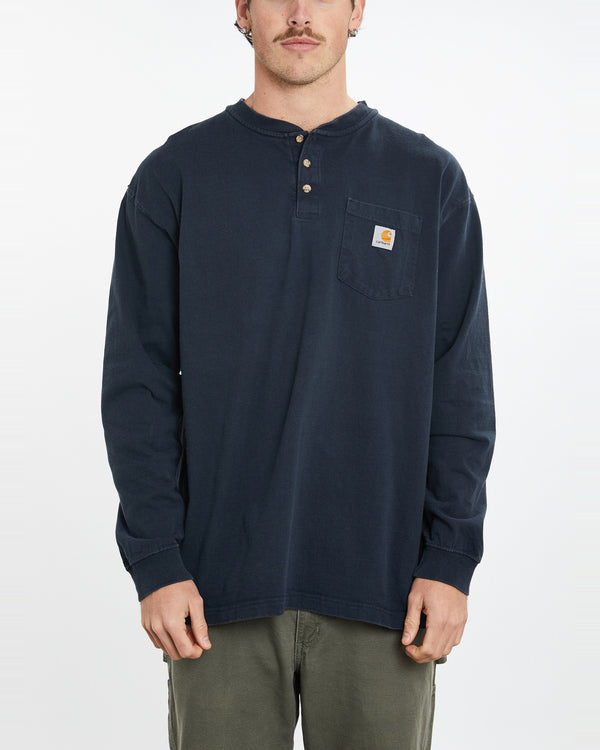 Vintage Carhartt Long Sleeve Henley Tee <br>XL