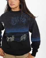 Vintage 1996 Wolf Wildlife Sweatshirt <br>XS