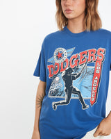 Vintage 80s MLB Los Angeles Dodgers Tee <br>M , The Real Deal , newtown, sydney, australia, thrift store, opshop, preloved, secondhand, sustainable, retro, antique, 70s, 80s, 90s, 2000s, 00s, fashion, clothing, streetwear, trendy, garment, style, boutique, store, shop, archive, sale, cheap, best, top