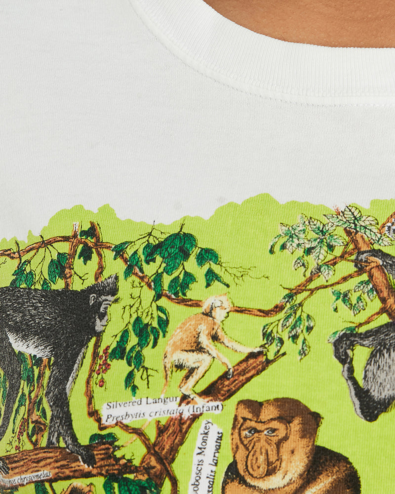 Vintage 90s Primates of Borneo Wildlife Tee <br>S , The Real Deal , newtown, sydney, australia, thrift store, opshop, preloved, secondhand, sustainable, retro, antique, 70s, 80s, 90s, 2000s, 00s, fashion, clothing, streetwear, trendy, garment, style, boutique, store, shop, archive, sale, cheap, best, top