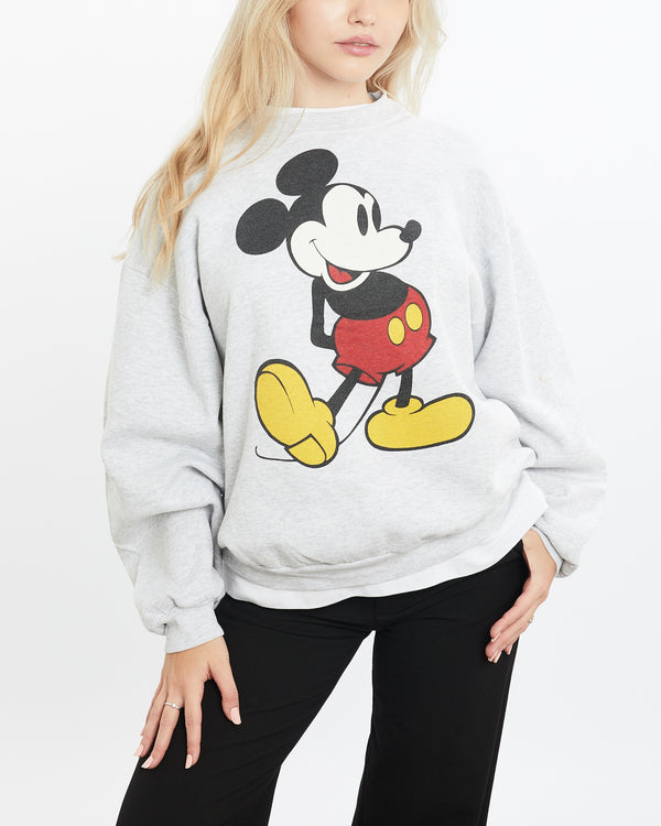 Vintage 90s Disney Mickey Mouse Sweatshirt <br>S , The Real Deal , newtown, sydney, australia, thrift store, opshop, preloved, secondhand, sustainable, retro, antique, 70s, 80s, 90s, 2000s, 00s, fashion, clothing, streetwear, trendy, garment, style, boutique, store, shop, archive, sale, cheap, best, top