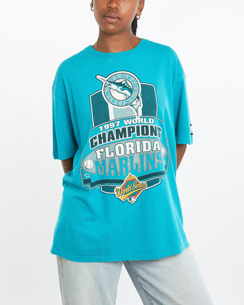 Vintage 1997 MLB Florida Marlins Tee <br>L