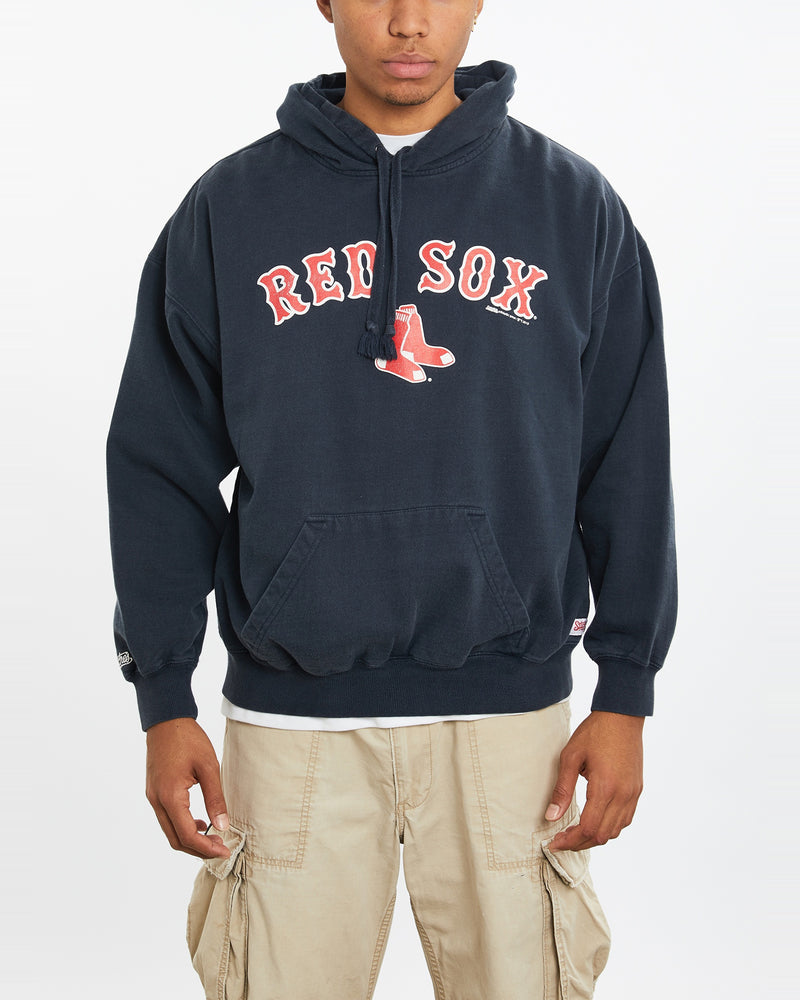 Vintage MLB Boston Red Sox Hooded Sweatshirt <br>XL , The Real Deal , newtown, sydney, australia, thrift store, opshop, preloved, secondhand, sustainable, retro, antique, 70s, 80s, 90s, 2000s, 00s, fashion, clothing, streetwear, trendy, garment, style, boutique, store, shop, archive, sale, cheap, best, top