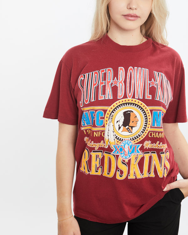 Vintage 1991 NFL Washington Redskins Super Bowl Tee <br>XS , The Real Deal , newtown, sydney, australia, thrift store, opshop, preloved, secondhand, sustainable, retro, antique, 70s, 80s, 90s, 2000s, 00s, fashion, clothing, streetwear, trendy, garment, style, boutique, store, shop, archive, sale, cheap, best, top