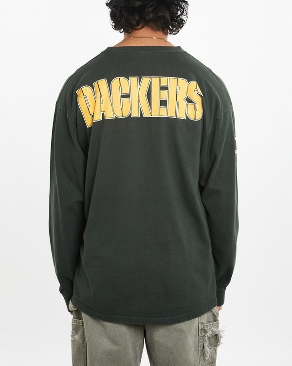 Vintage 90s NFL Green Bay Packers Long Sleeve Tee <br>XL , The Real Deal , newtown, sydney, australia, thrift store, opshop, preloved, secondhand, sustainable, retro, antique, 70s, 80s, 90s, 2000s, 00s, fashion, clothing, streetwear, trendy, garment, style, boutique, store, shop, archive, sale, cheap, best, top