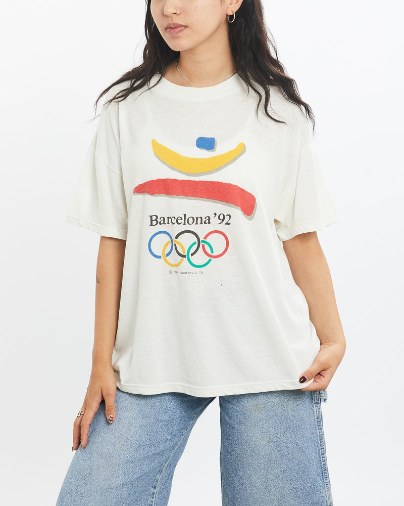 1992 Barcelona Olympics Tee <br>XS , The Real Deal , newtown, sydney, australia, thrift store, opshop, preloved, secondhand, sustainable, retro, antique, 70s, 80s, 90s, 2000s, 00s, fashion, clothing, streetwear, trendy, garment, style, boutique, store, shop, archive, sale, cheap, best, top