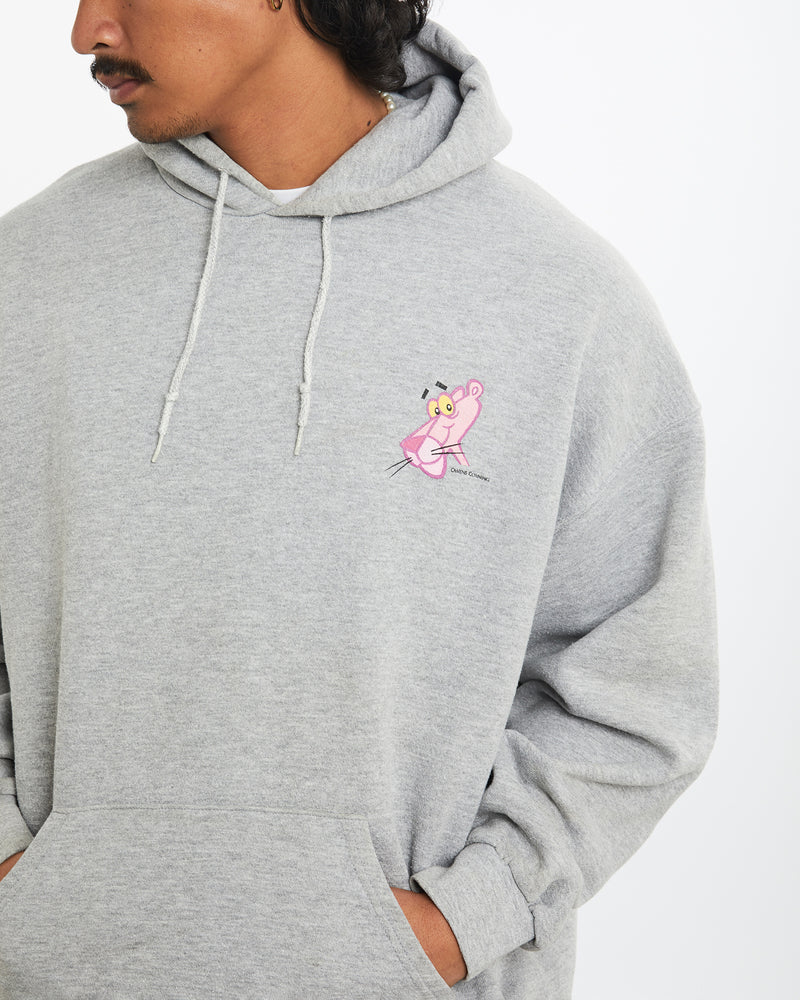 Vintage 90s Pink Panther Hooded Sweatshirt <br>L , The Real Deal , newtown, sydney, australia, thrift store, opshop, preloved, secondhand, sustainable, retro, antique, 70s, 80s, 90s, 2000s, 00s, fashion, clothing, streetwear, trendy, garment, style, boutique, store, shop, archive, sale, cheap, best, top