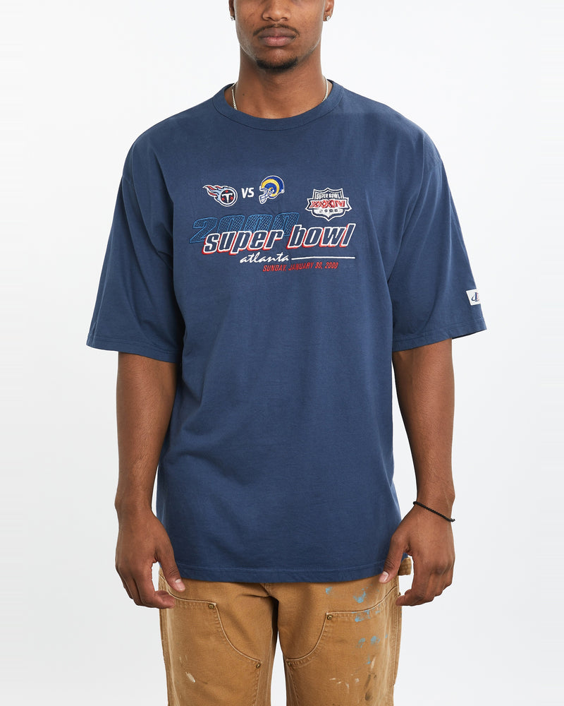 Vintage Titans Vs Rams Super Bowl Tee <br>XL