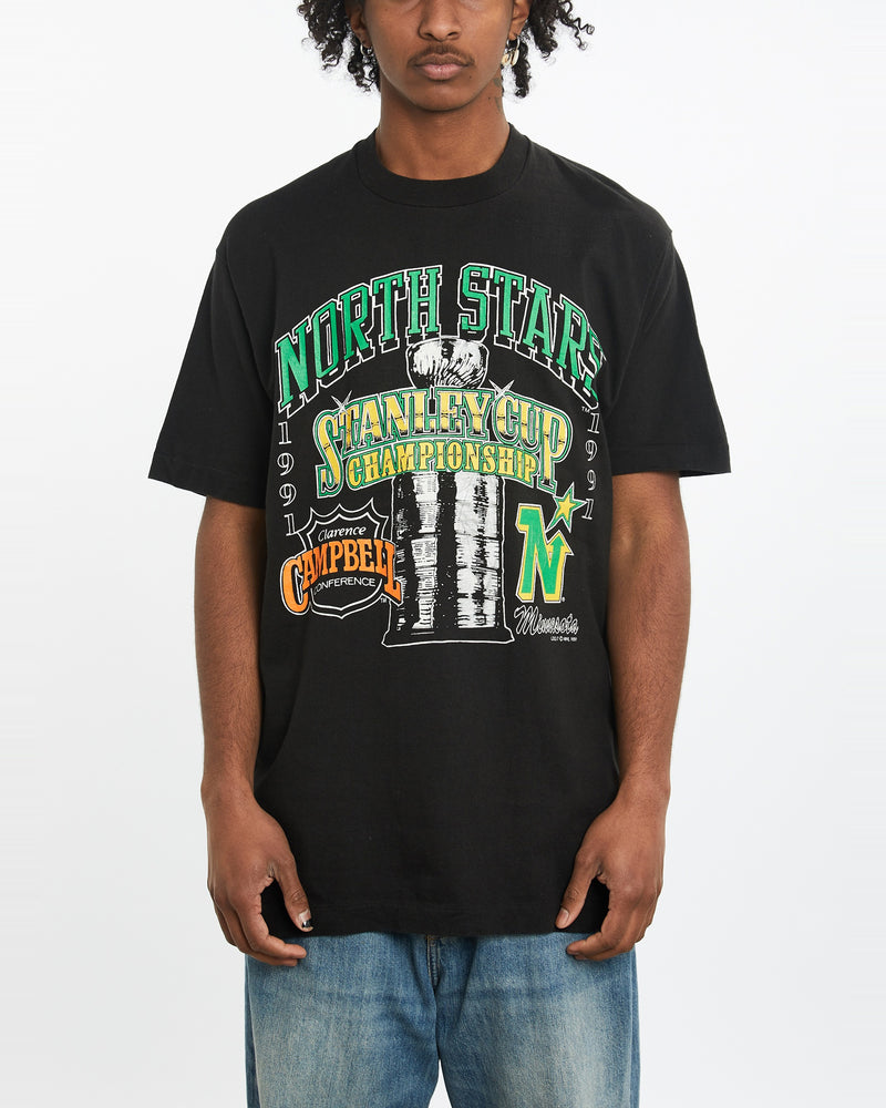 Vintage 1991 NHL North Stars Stanley Cup Tee <br>L