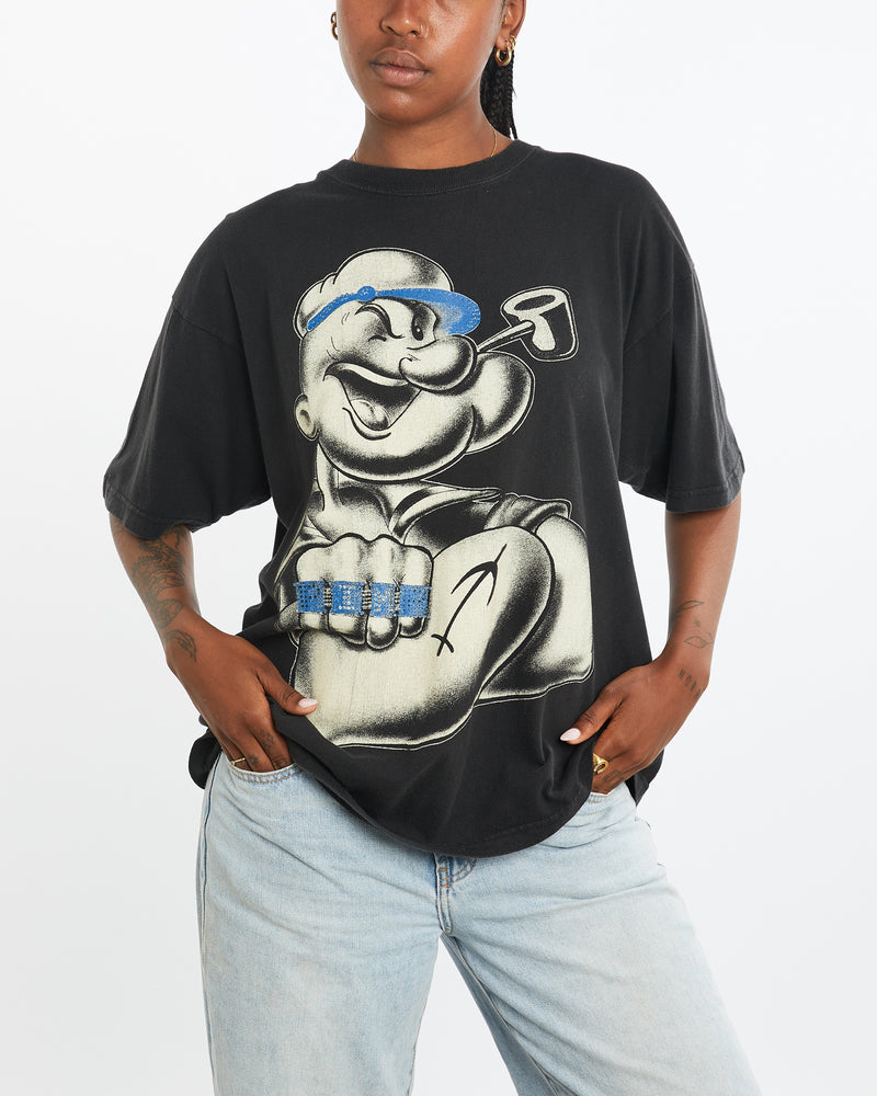 Vintage 90s Popeye Cartoon Tee <br>L