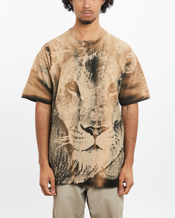 Vintage 90s Lion Wildlife Tee <br>M