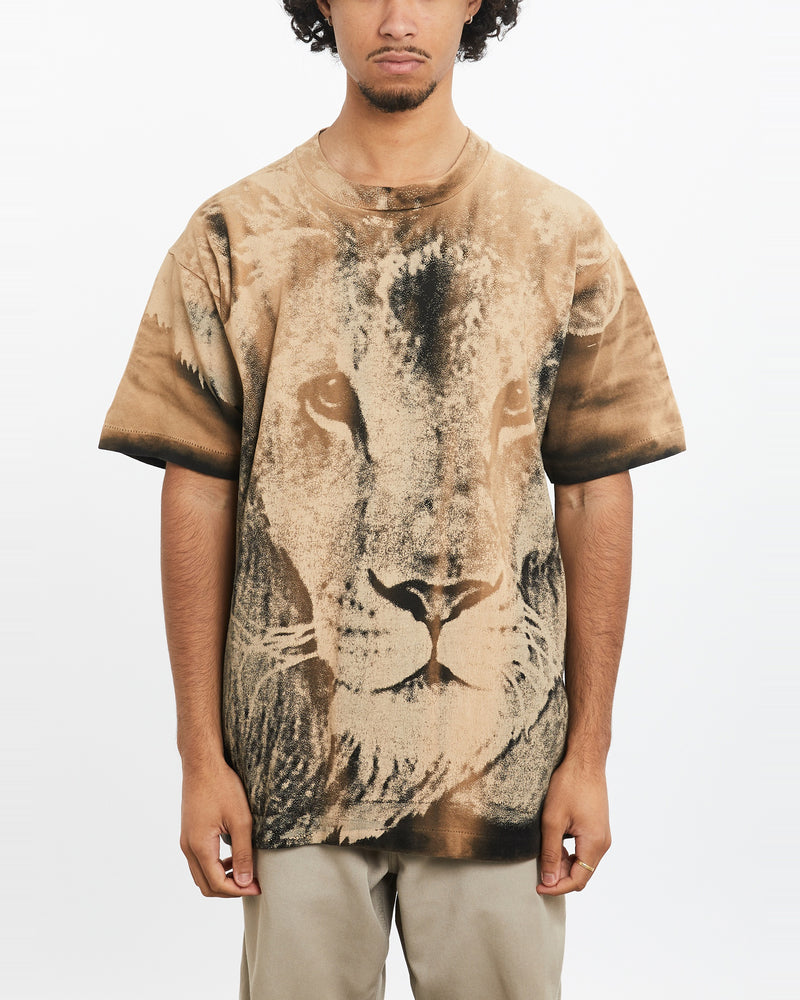 Vintage 90s Lion Wildlife Tee <br>M