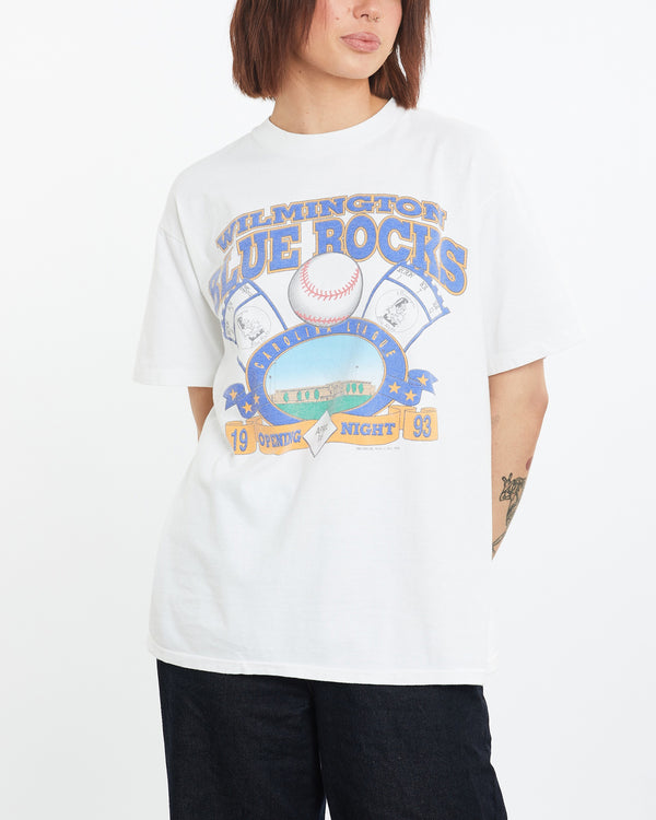 Vintage 1993 MLB Wilmington Blue Rocks Tee <br>M