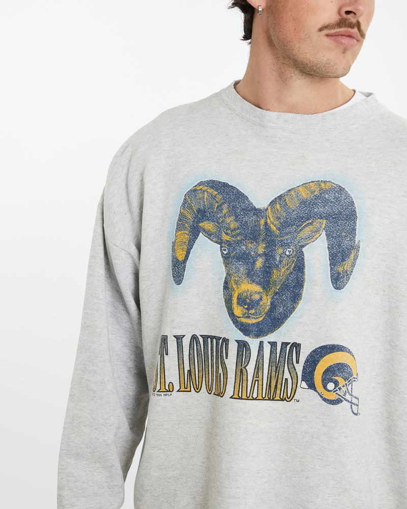 Vintage 1995 NFL St. Louis Rams Sweatshirt <br>XL , The Real Deal , newtown, sydney, australia, thrift store, opshop, preloved, secondhand, sustainable, retro, antique, 70s, 80s, 90s, 2000s, 00s, fashion, clothing, streetwear, trendy, garment, style, boutique, store, shop, archive, sale, cheap, best, top