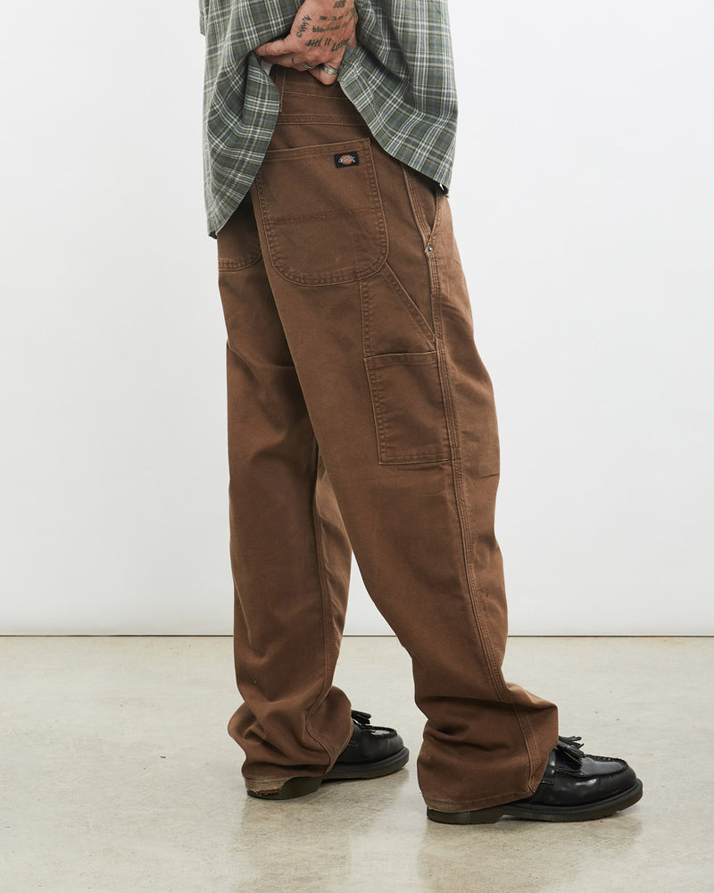 Vintage, Dickies, Carpenter, Pants, The Real Deal, size 31", colour Brown, newtown, sydney, australia, thrift store, opshop, preloved, secondhand, sustainable, retro, antique, 70s, 80s, 90s, 2000s, 00s, fashion, clothing, streetwear, trendy, garment, style, boutique, store, shop, archive, sale, cheap, best, top, Pants