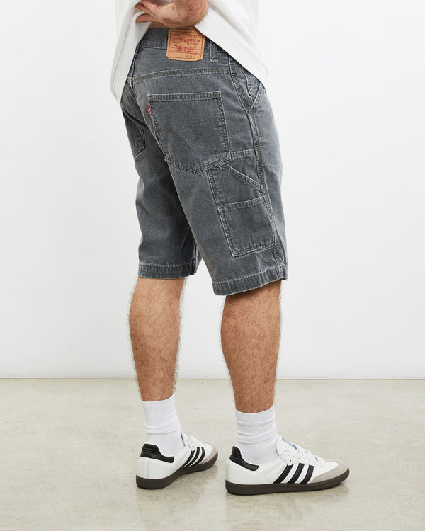 Vintage, Levi's, Denim, Carpenter, Shorts, The Real Deal, size 33", colour Grey, newtown, sydney, australia, thrift store, opshop, preloved, secondhand, sustainable, retro, antique, 70s, 80s, 90s, 2000s, 00s, fashion, clothing, streetwear, trendy, garment, style, boutique, store, shop, archive, sale, cheap, best, top, Shorts