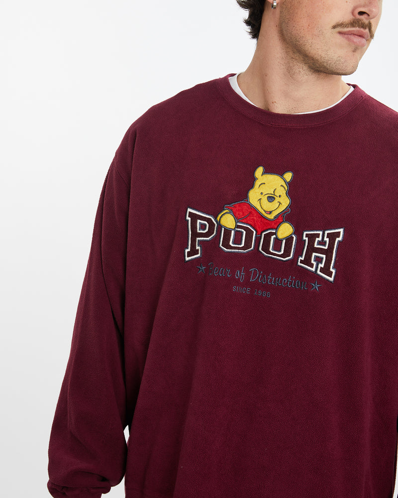 Vintage 90s Disney Winnie The Pooh Fleece Sweatshirt <br>XL