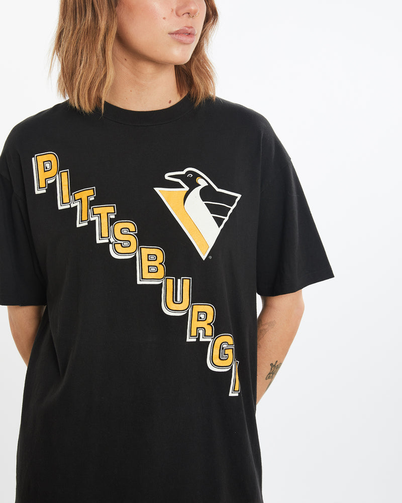 Vintage 90s NHL Pittsburgh Penguins Tee <br>M , The Real Deal , newtown, sydney, australia, thrift store, opshop, preloved, secondhand, sustainable, retro, antique, 70s, 80s, 90s, 2000s, 00s, fashion, clothing, streetwear, trendy, garment, style, boutique, store, shop, archive, sale, cheap, best, top