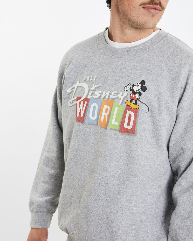 Vintage 90s Mickey Mouse Disney World Sweatshirt <br>XL , The Real Deal , newtown, sydney, australia, thrift store, opshop, preloved, secondhand, sustainable, retro, antique, 70s, 80s, 90s, 2000s, 00s, fashion, clothing, streetwear, trendy, garment, style, boutique, store, shop, archive, sale, cheap, best, top