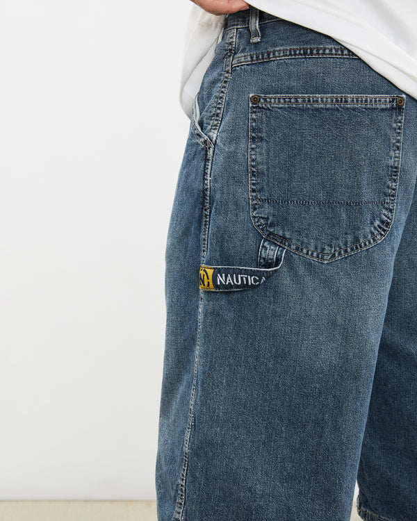 Vintage Nautica Jeans Denim Carpenter Jorts <br>34"