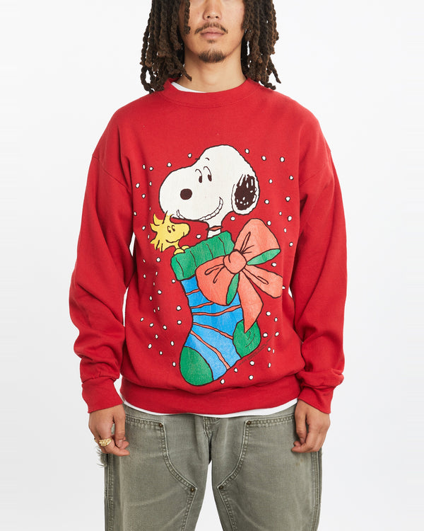 Vintage 90s Snoopy Christmas Sweatshirt <br>L