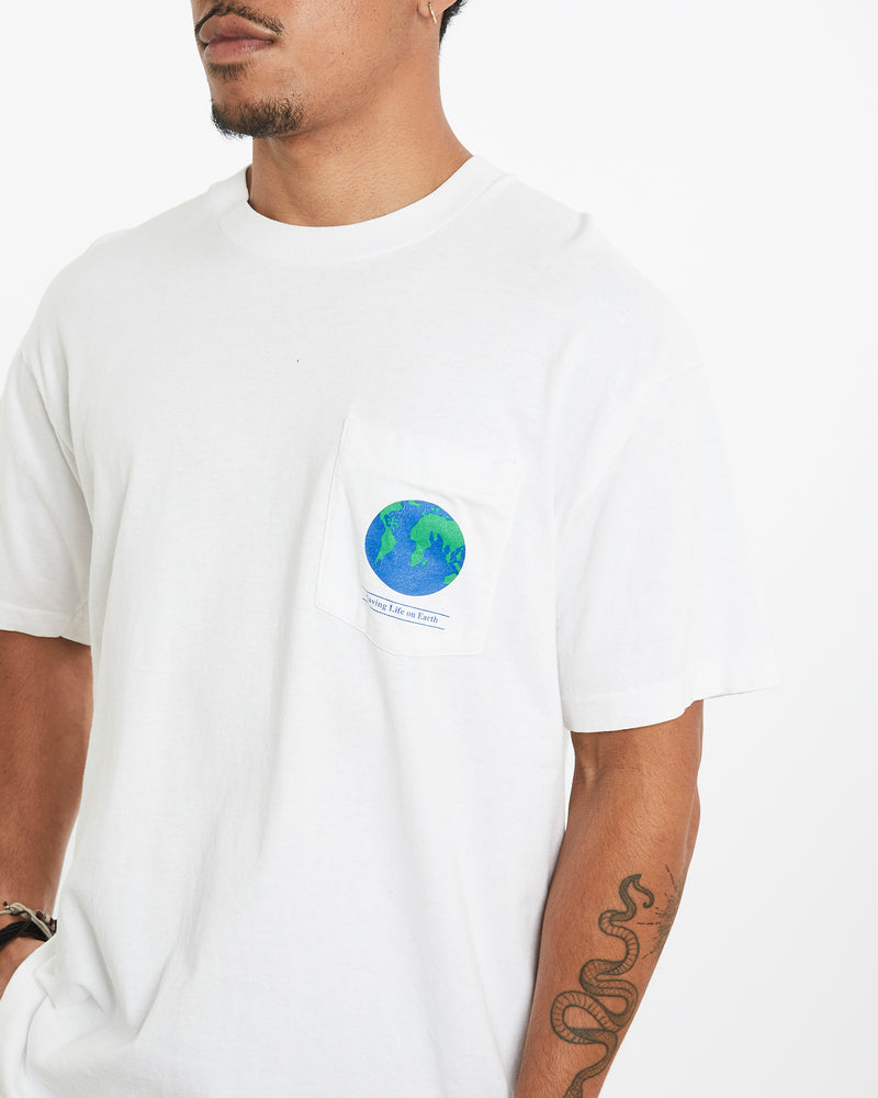 Vintage 90s World Wildlife Fund 'Saving Life on Earth' Tee <br>XL , The Real Deal , newtown, sydney, australia, thrift store, opshop, preloved, secondhand, sustainable, retro, antique, 70s, 80s, 90s, 2000s, 00s, fashion, clothing, streetwear, trendy, garment, style, boutique, store, shop, archive, sale, cheap, best, top