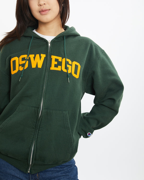 Vintage Champion University of Oswego Hooded Sweatshirt <br>S , The Real Deal , newtown, sydney, australia, thrift store, opshop, preloved, secondhand, sustainable, retro, antique, 70s, 80s, 90s, 2000s, 00s, fashion, clothing, streetwear, trendy, garment, style, boutique, store, shop, archive, sale, cheap, best, top