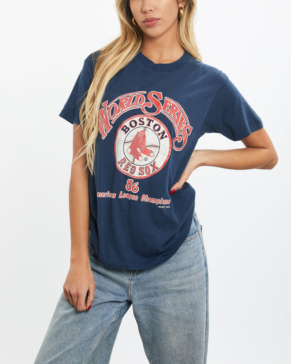 Vintage 1986 MLB Boston Red Sox Tee <br>XS , The Real Deal , newtown, sydney, australia, thrift store, opshop, preloved, secondhand, sustainable, retro, antique, 70s, 80s, 90s, 2000s, 00s, fashion, clothing, streetwear, trendy, garment, style, boutique, store, shop, archive, sale, cheap, best, top