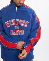 Vintage NFL New York Giants Quarter Zip Fleece Sweatshirt <br>M