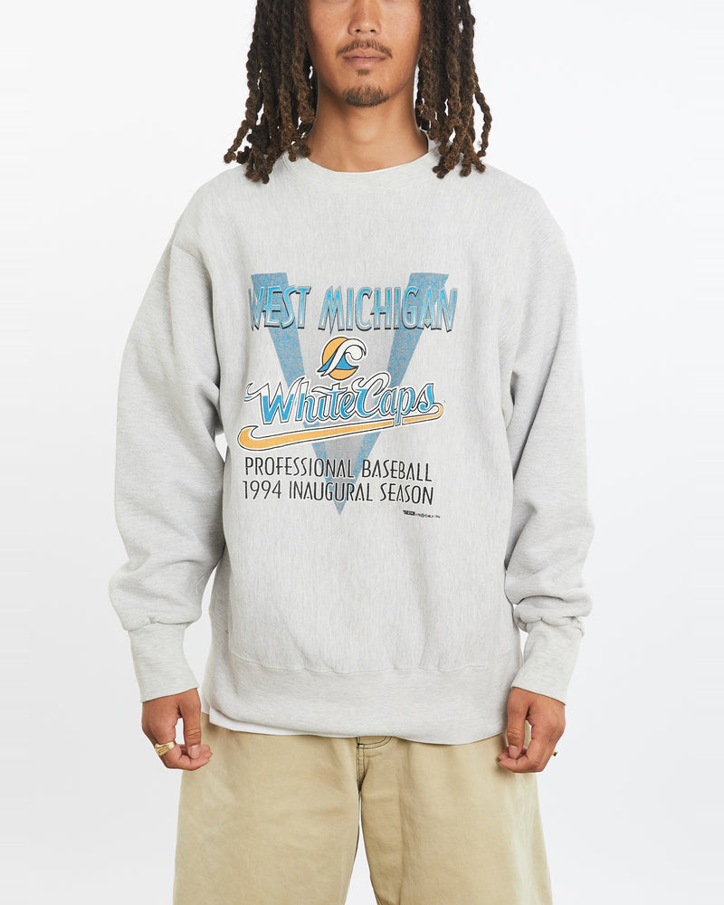 194 West Michigan White Caps Baseball Sweatshirt <br>L