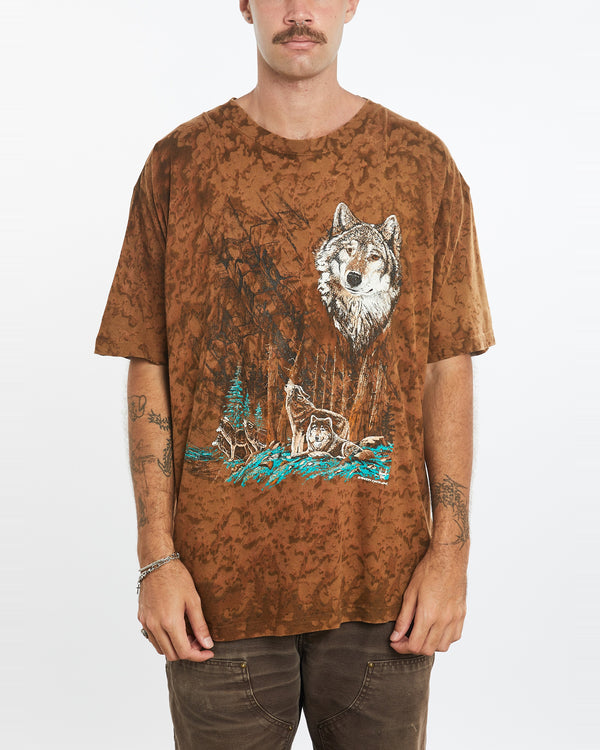 Vintage 90s Wolf Wildlife Tee <br>XXL , The Real Deal , newtown, sydney, australia, thrift store, opshop, preloved, secondhand, sustainable, retro, antique, 70s, 80s, 90s, 2000s, 00s, fashion, clothing, streetwear, trendy, garment, style, boutique, store, shop, archive, sale, cheap, best, top