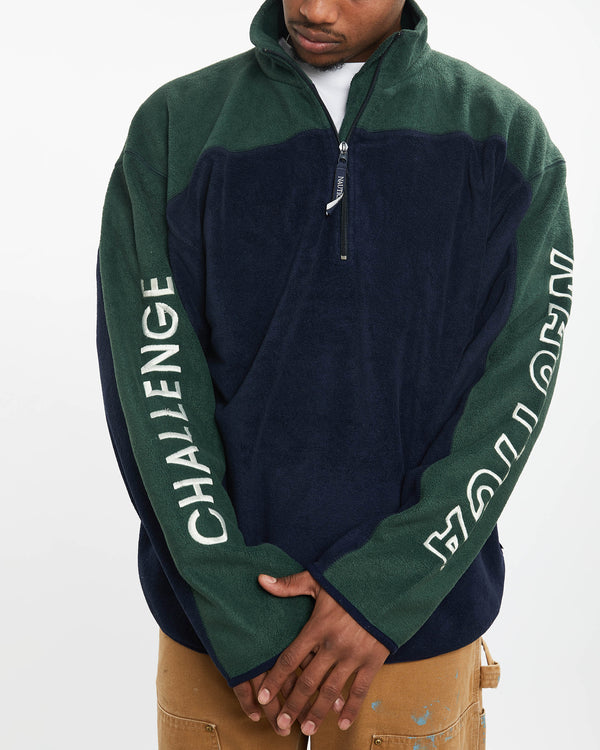 90s Nautica Challenge Quarter Zip Fleece Sweatshirt <br>XL