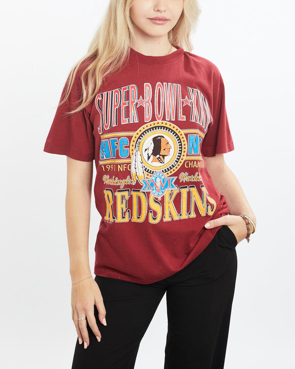 Vintage 1991 NFL Washington Redskins Super Bowl Tee <br>XS , The Real Deal , newtown, sydney, australia, thrift store, opshop, preloved, secondhand, sustainable, retro, antique, 70s, 80s, 90s, 2000s, 00s, fashion, clothing, streetwear, trendy, garment, style, boutique, store, shop, archive, sale, cheap, best, top